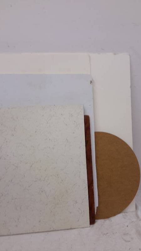 Assortment of whiteboard, countertop, tabletop, misc.
