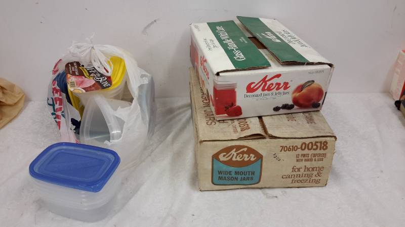 Storage containers, Kerr jars