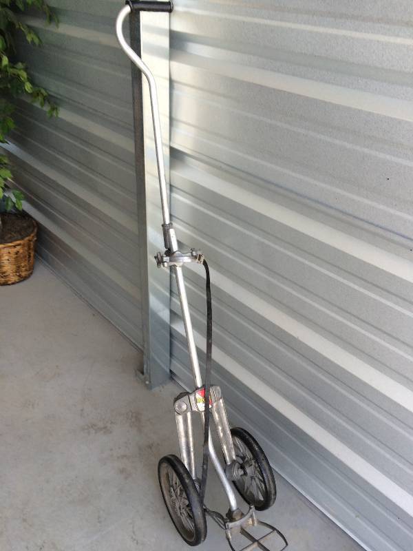 lot 43 image: Vintage Golf Cart with Assorted Bags and Clubs