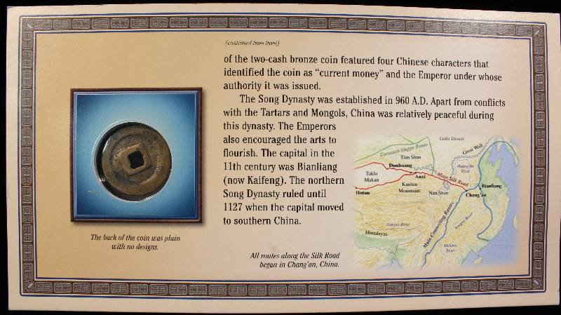 ANCIENT 11TH CENTURY A.D. CHINA - SONG TWO CASH - COPPER WITH SQUARE CENTER