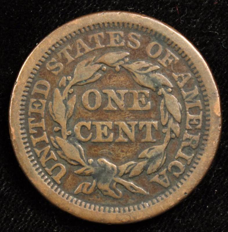 1843 U.S. BRAIDED HAIR LARGE CENT FINE