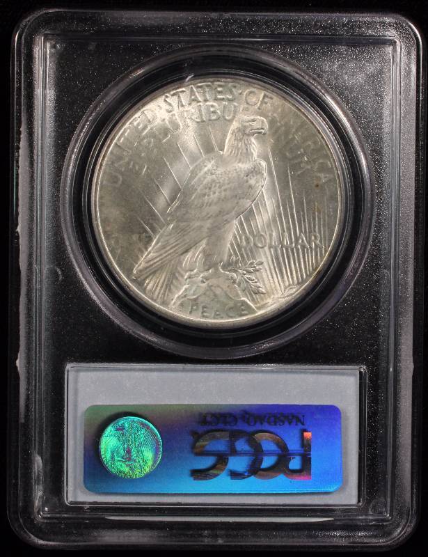 1925 PEACE SILVER DOLLAR MS63 PCGS