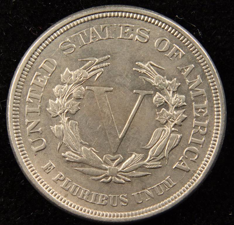 1883 LIBERTY V NICKEL NO CENTS UNC