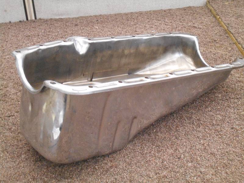 lot 26 image: Chromed Small Block Chevrolet Oil P...