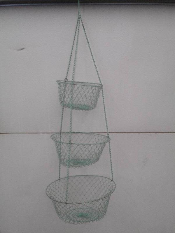 lot 28 image: 3-Tier Hanging Wire Basket ...