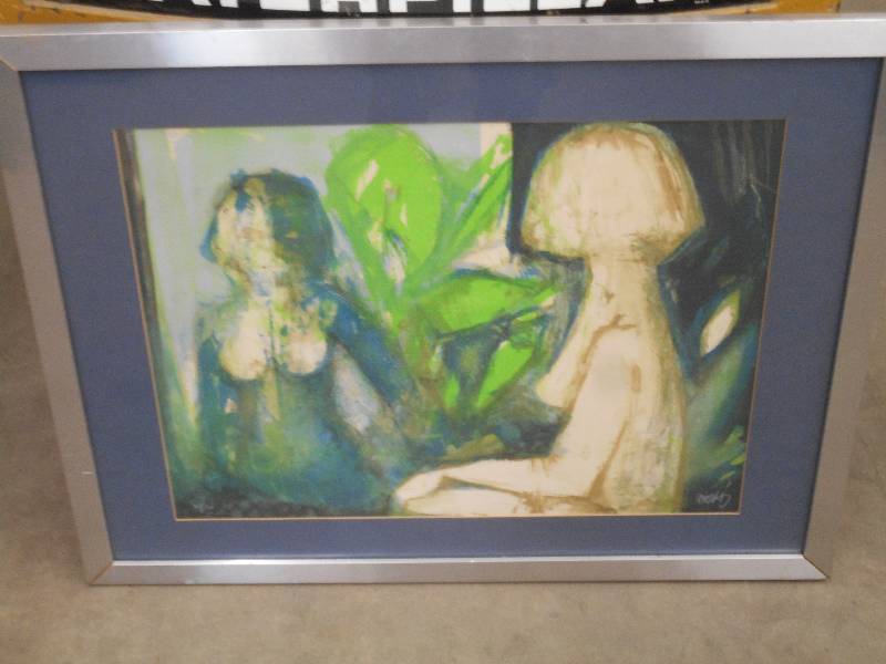 lot 34 image: 2x3 Framed Abstract Picture ...