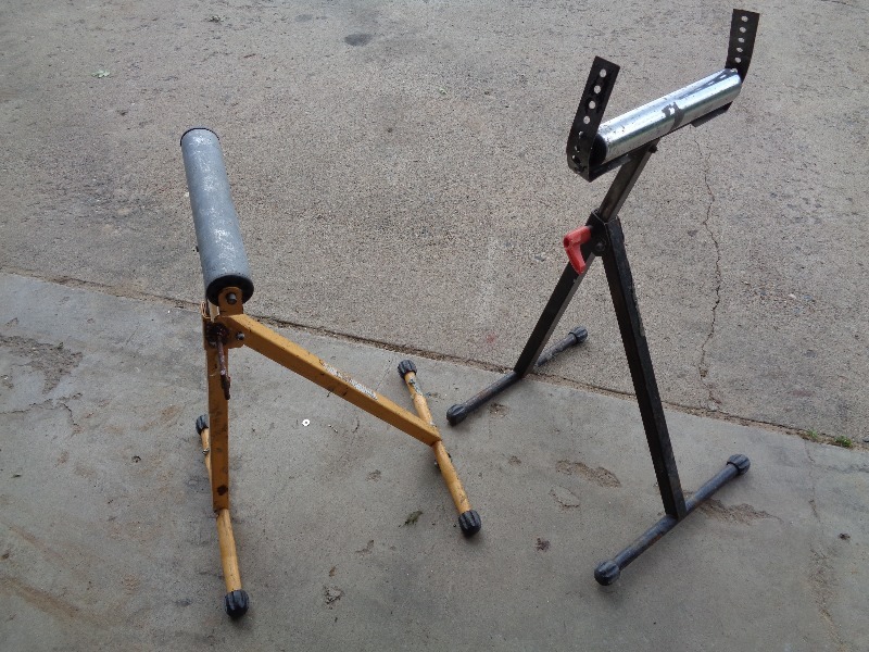 lot 23 image: 2 Material Stands  Rollers