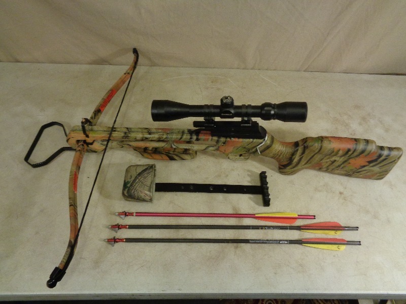 lot 18 image: MK Crossbow with Barska Scope and Arrows