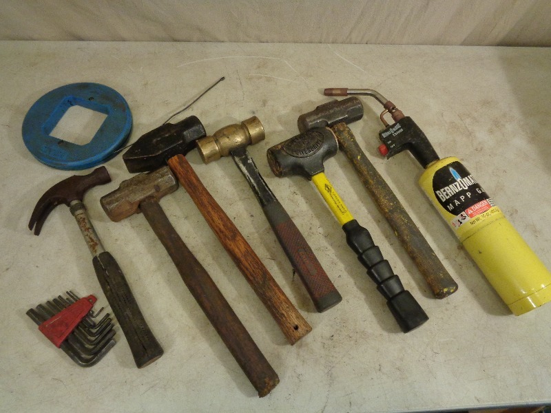 lot 121 image: Hammers, Fishtape, Torch, and More