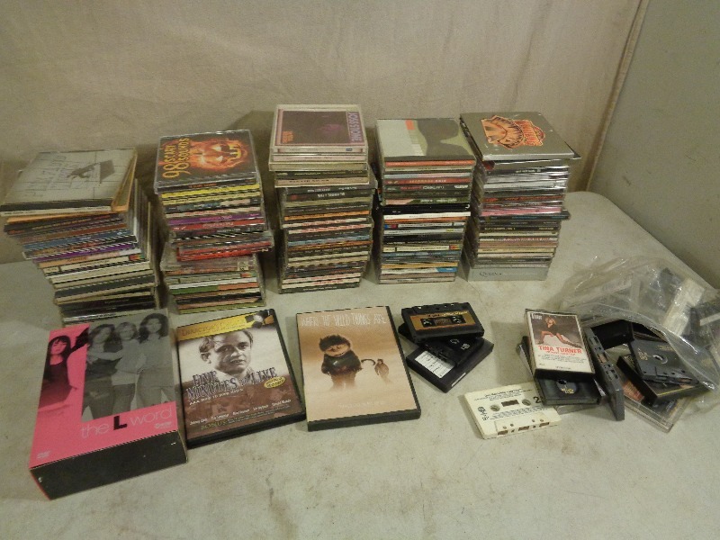 lot 217 image: Cds, Tapes, Dvds, and More