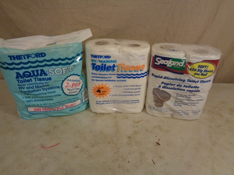 lot 234 image: 3 New Packs of RV  Marine Toilet Paper