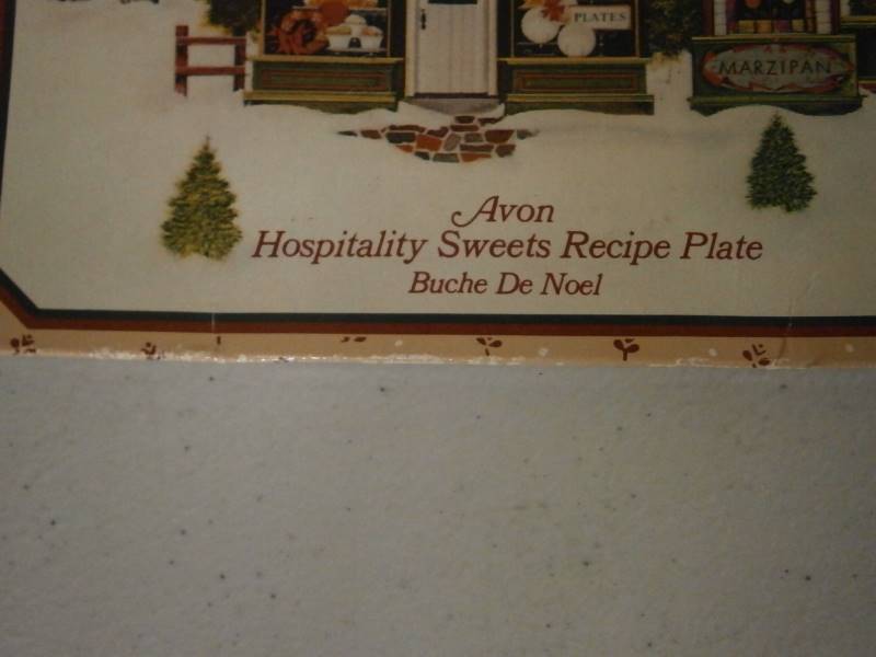 Avon Hospitality Sweet Recipe Plate 1982