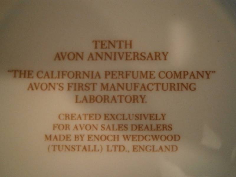 Avon Plate 10th Anniversary