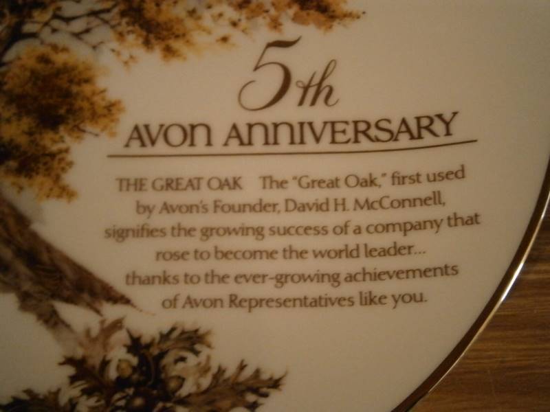 Avon Plate 5th Anniversary The Great Oak
