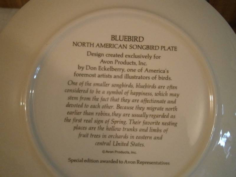 Avon Plate Bluebird