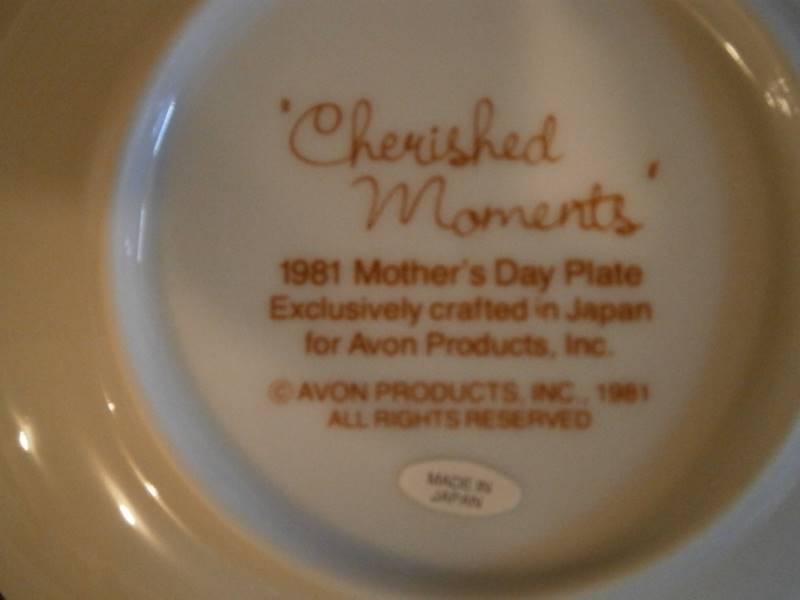 Mothers Day Plate Avon 1981