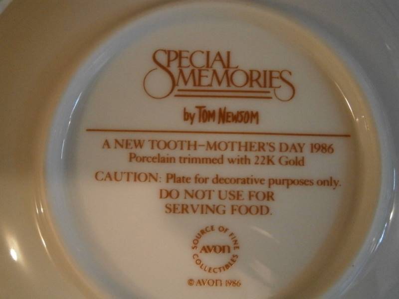 Mothers Day Plate Avon 1986