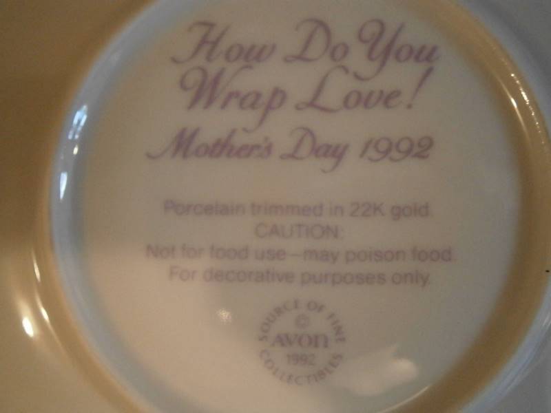 Mothers Day Plate Avon 1992