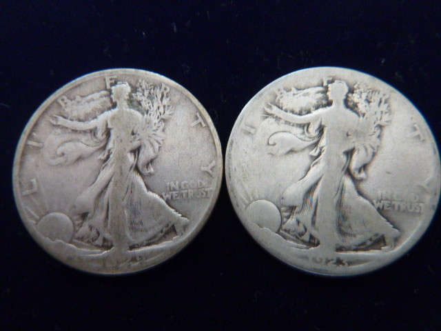 1922 and 1923 Walking Liberty Half Dollars