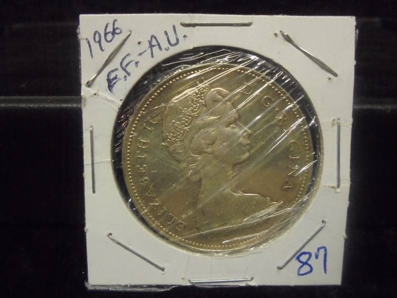 1966 Canadian Dollar, 80% Silver
