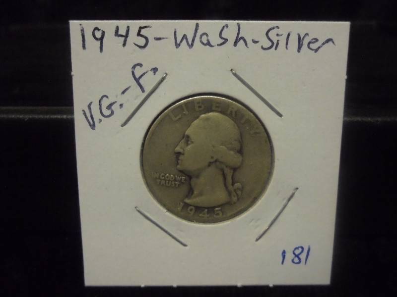 1945 Washington Quarter, 90% Silver