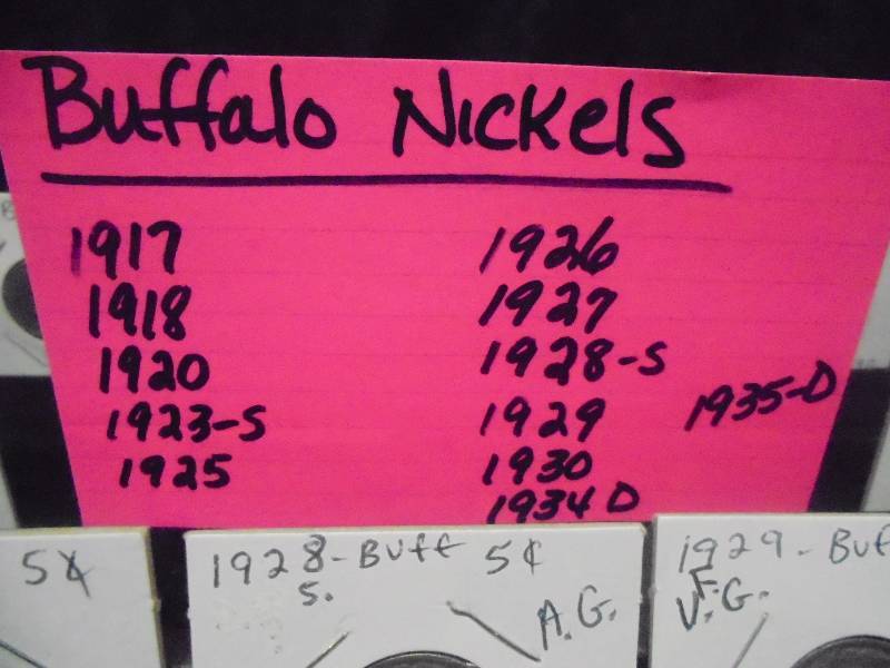 Lot - Buffalo Nickels, Misc Dates