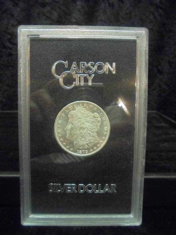 1879 CARSON CITY Morgan SILVER Dollar in Display