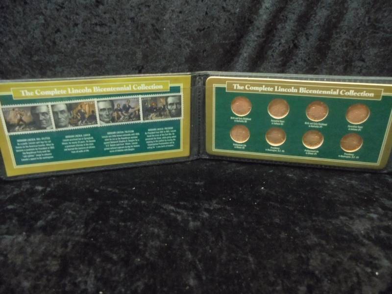 Lincoln Penny & Stamp Bicentennial Collection in Portfolio