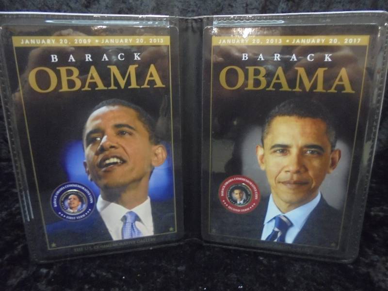 Barak Obama Commemorative Coins in Portfolio