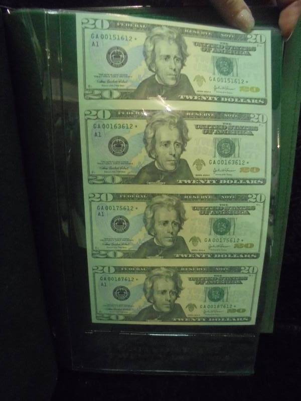World Reserve Monetary Exchanage Bank Book with Uncut $1, $5, $10, $20 - Face Value of $144