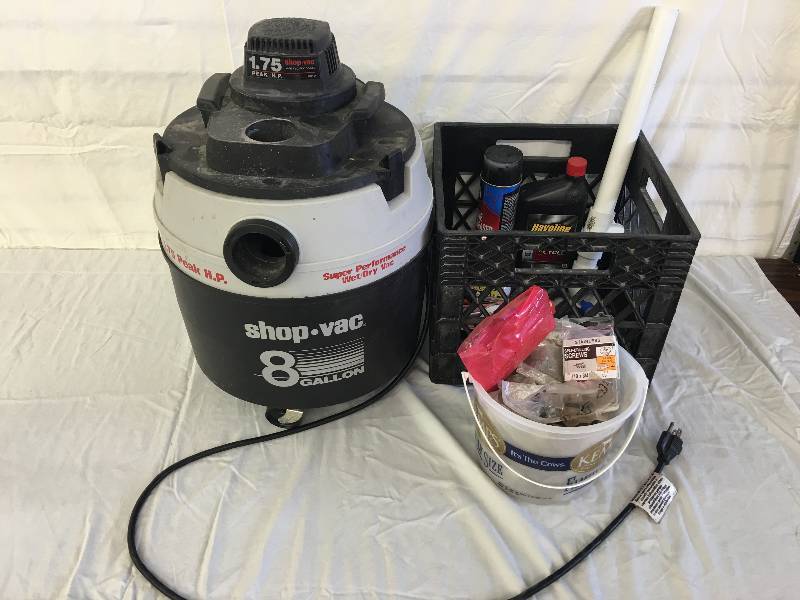 lot 34 image: shop vac,oil bike tire sealer