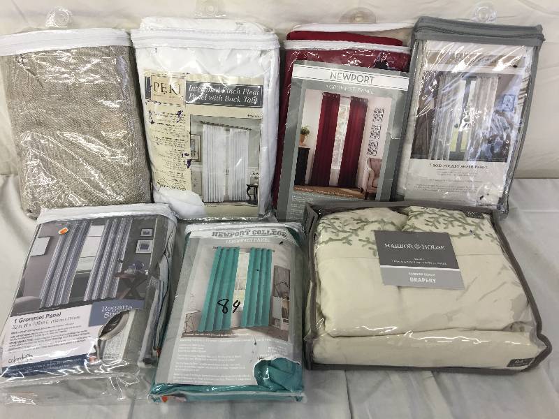 lot 84 image: 7 assorted curtain sets