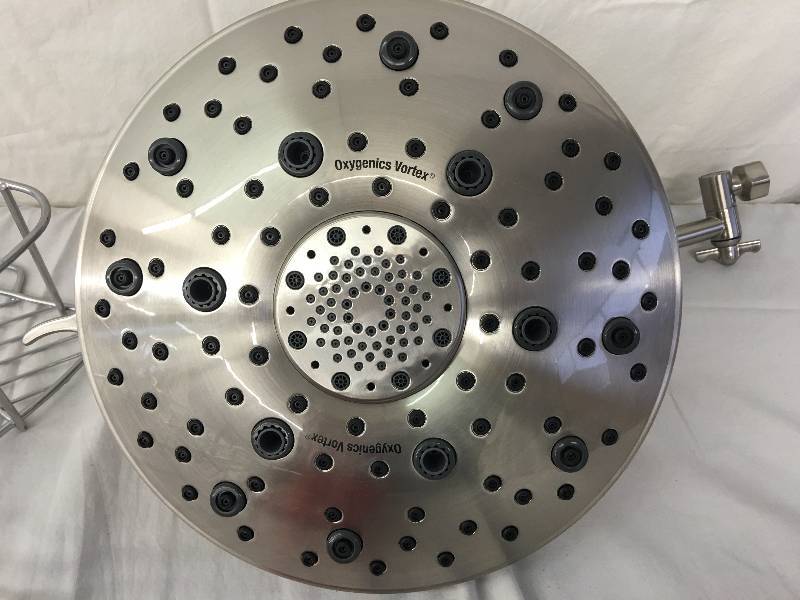 lot 105 image: oxygenics cortex shower head, shower mat