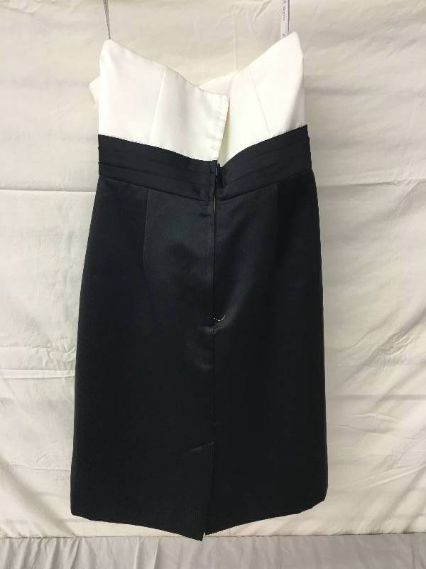 lot 144 image: size 8 black and white alfred angelo dress