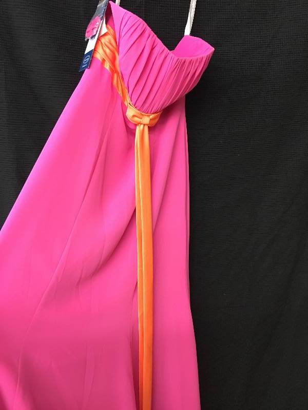 lot 164 image: pink and orange alfred angelo dress size 12