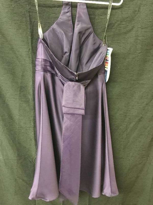 lot 166 image: alfred angelo dress size 12 purple