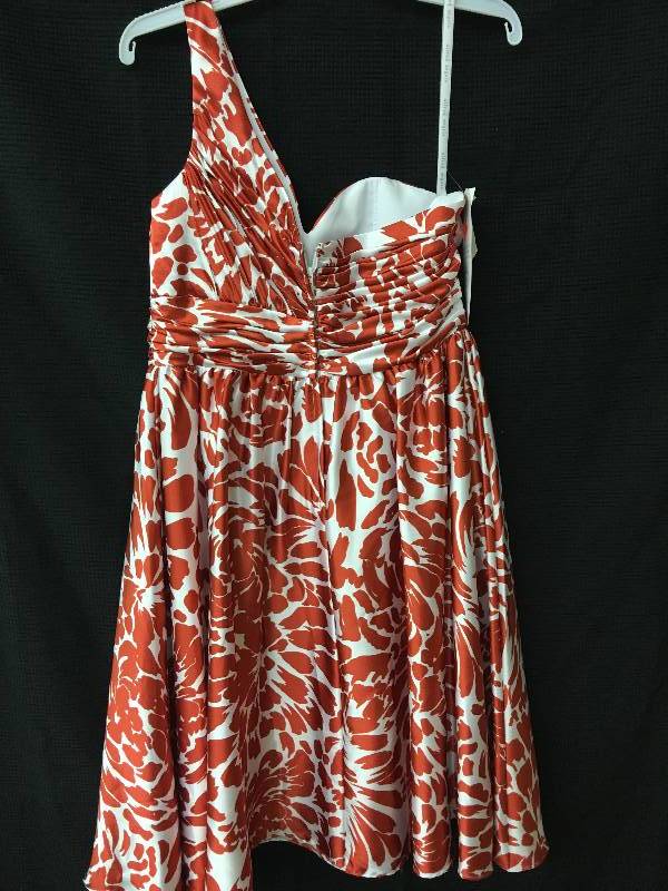 lot 169 image: orange floral alfred angelo dress size 12