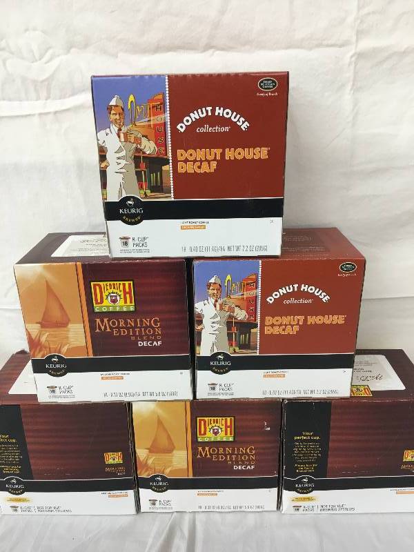 lot 188 image: 6 donut house keurig boxes