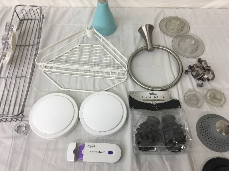 lot 198 image: bathroom items, shower cadys , soap dispenser