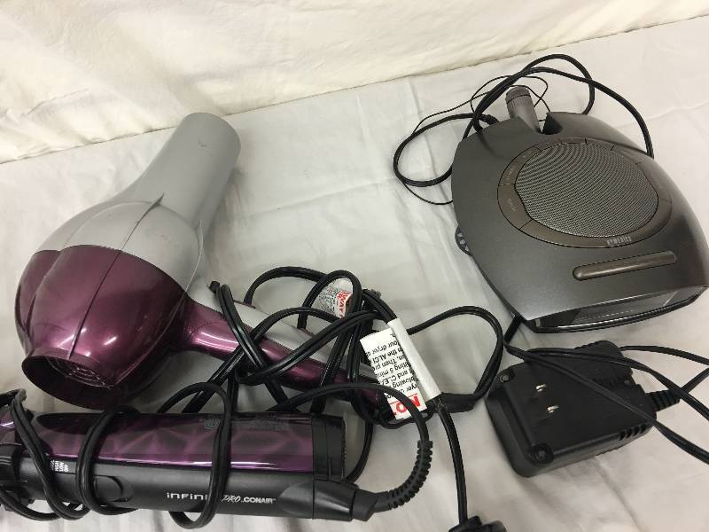 lot 203 image: infiniti brush blow dryer and alarm clock