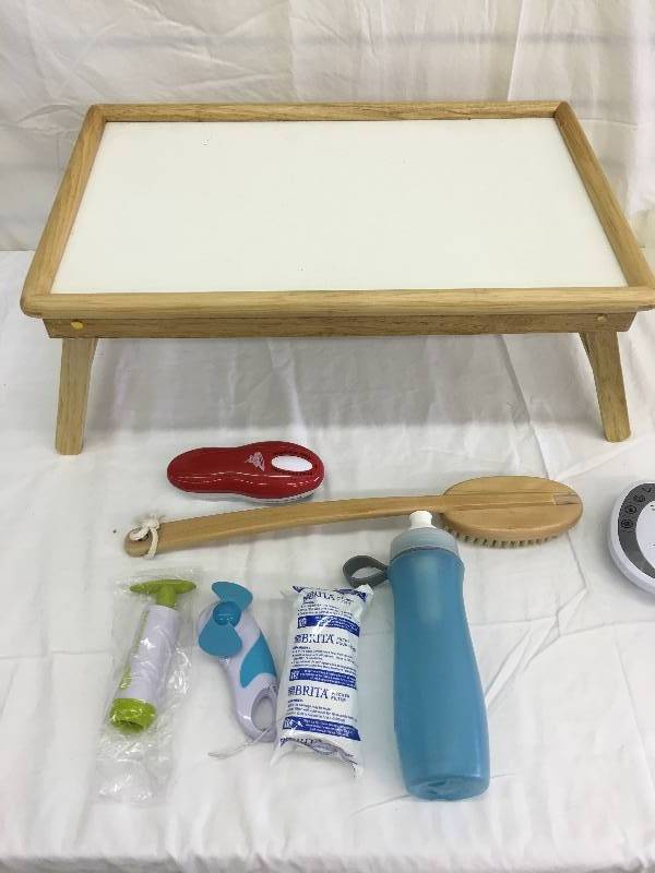 lot 411 image: table brush can opener muffin pan