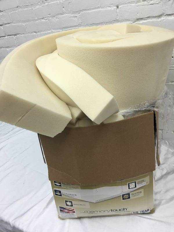 lot 506 image: therapedic full size 3 memory foam mattress topper