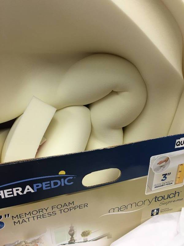 lot 507 image: 3 queen therapedic mattress topper