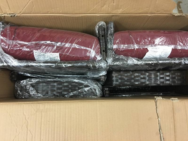 lot 510 image: barrington wicker ottoman set of 2 retail $199