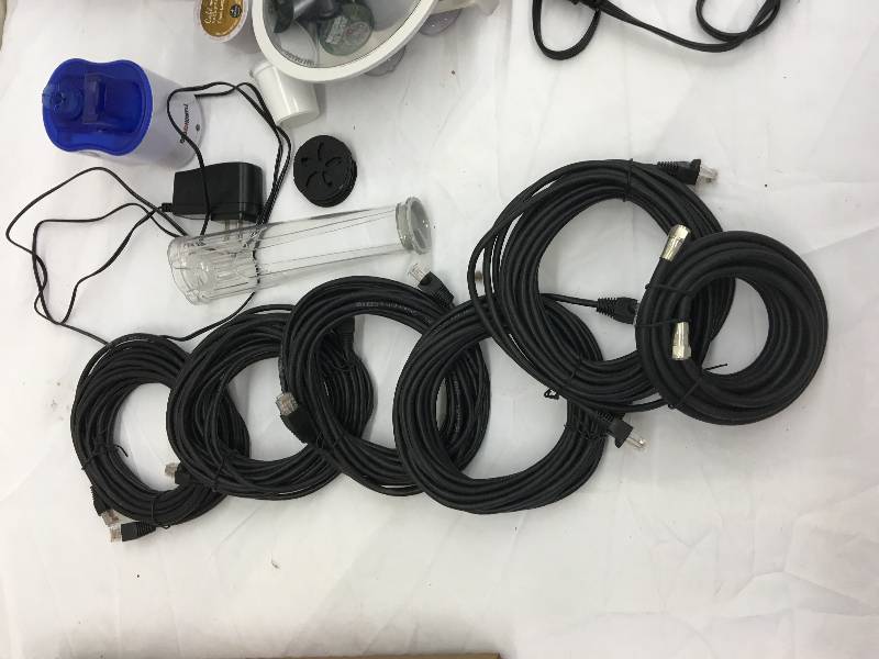 lot 628 image: keurig coffee accessories,ethernet cables,mirror