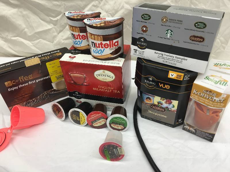 lot 637 image: nutella,keurig coffee,extension cord