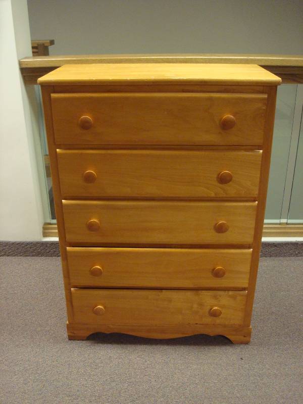 lot 1 image: Wood Dresser, Used, Some Wear