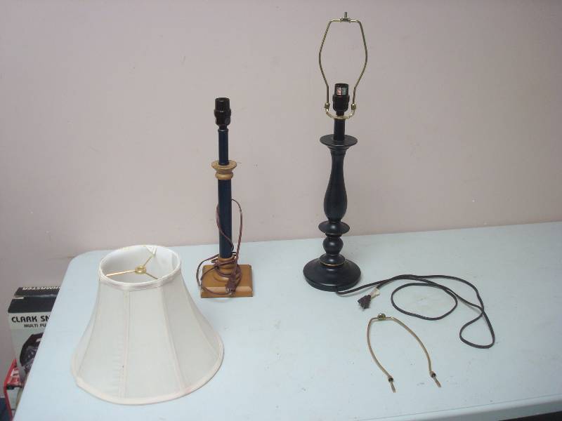 lot 91 image: Pair Of Lamps And Parts, Untested