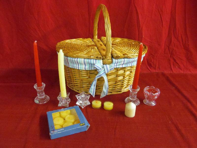 Wicker BasketCandles