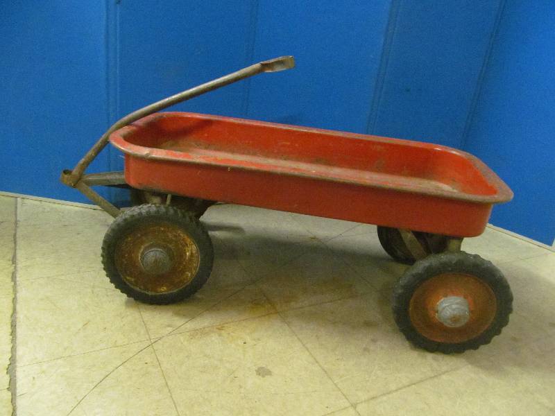 vintage metal wagon
